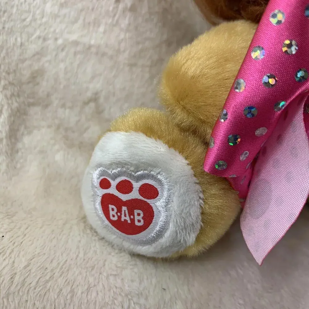 BUILD A BEAR Buddies Lion Plush 2016 Stuffed Animal JoJo Siwa Pink Bow Hair Tie - Picture 4 of 12
